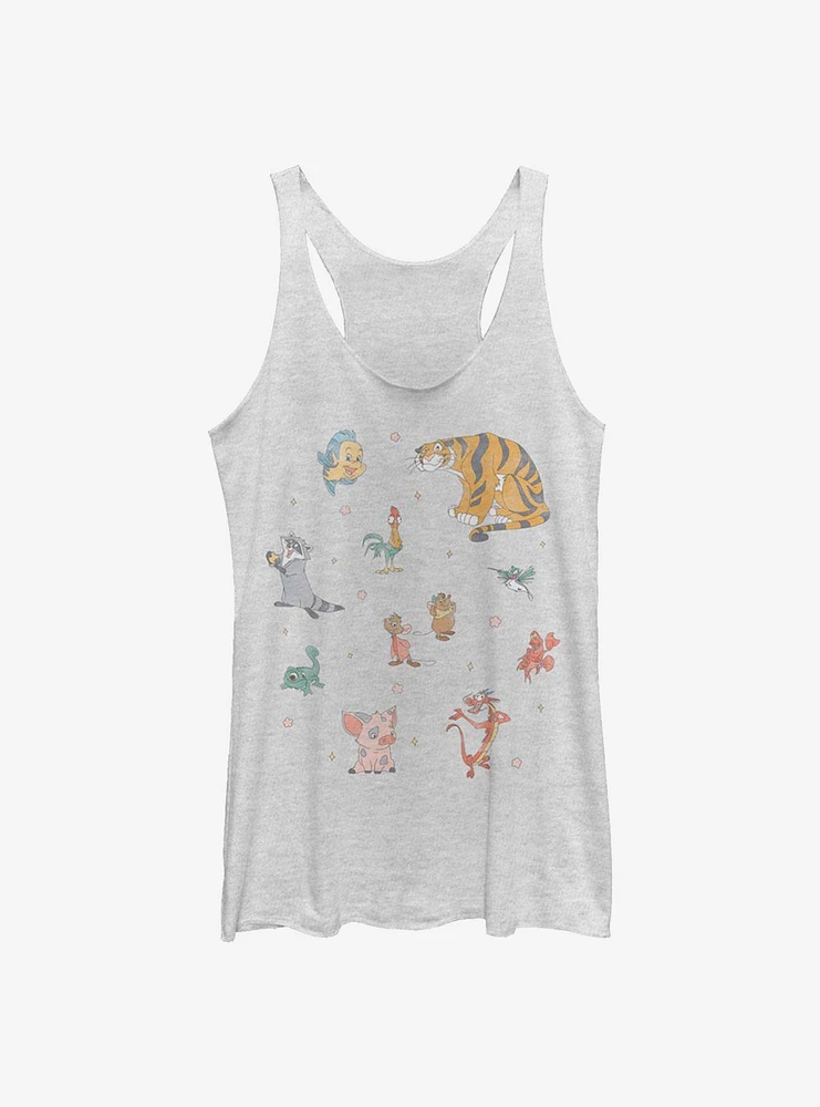 Disney Princesses Sidekick Doodle Womens Tank Top
