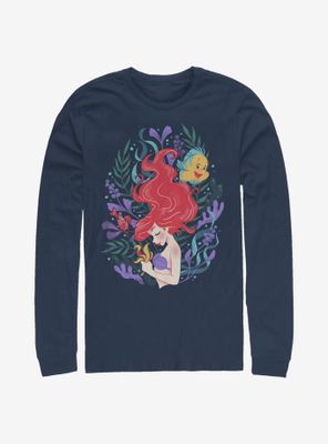 Disney The Little Mermaid Ariel Illustration Long-Sleeve T-Shirt