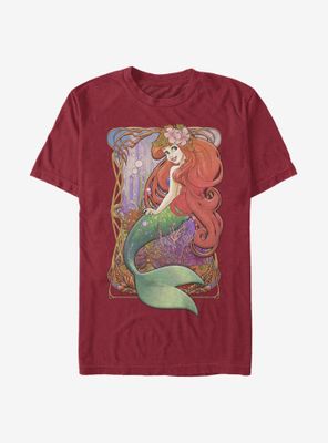 Disney The Little Mermaid Art Nouveau Ariel T-Shirt