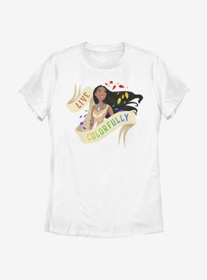 Disney Pocahontas Live Colorfully Womens T-Shirt