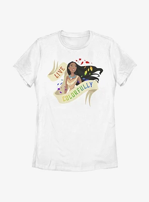 Disney Pocahontas Live Colorfully Womens T-Shirt