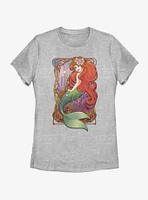 Disney The Little Mermaid Art Nouveau Ariel Womens T-Shirt