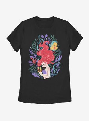 Disney The Little Mermaid Ariel Illustration Womens T-Shirt