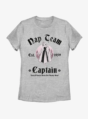 Disney Sleeping Beauty Nap Team Captain Aurora Womens T-Shirt