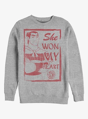 Disney Mulan Shang She Won My Heart Sweatshirt
