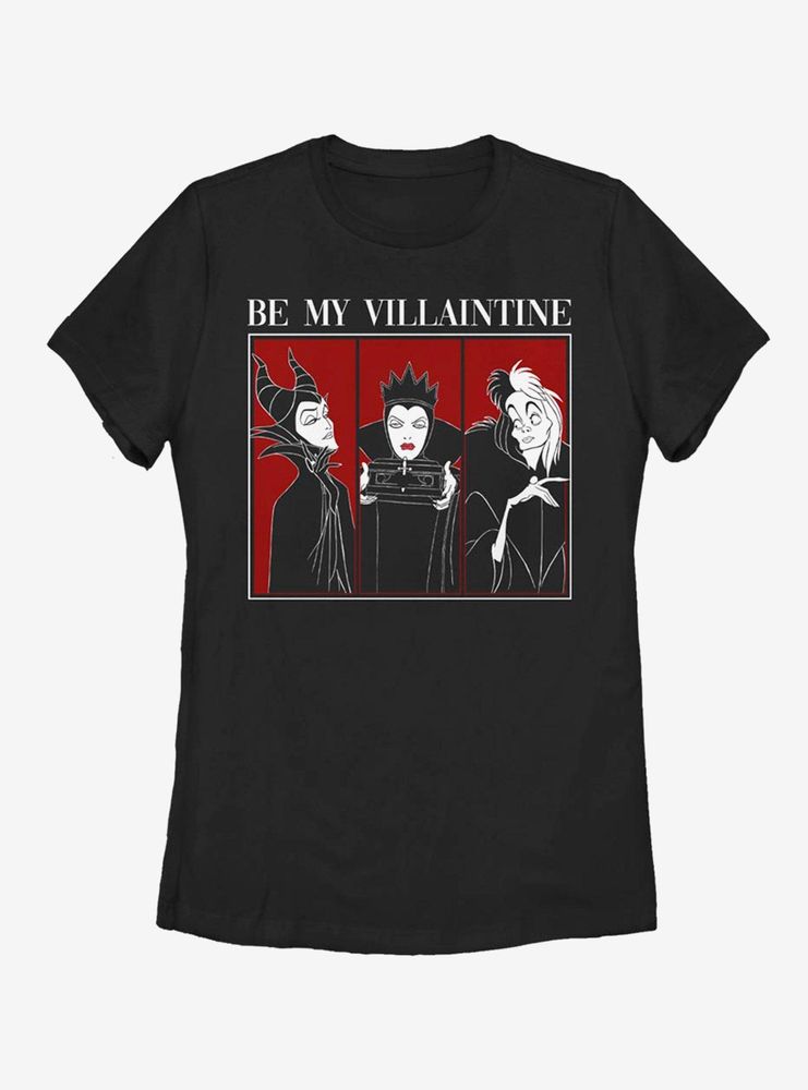 Disney Villains Be Mine Womens T-Shirt