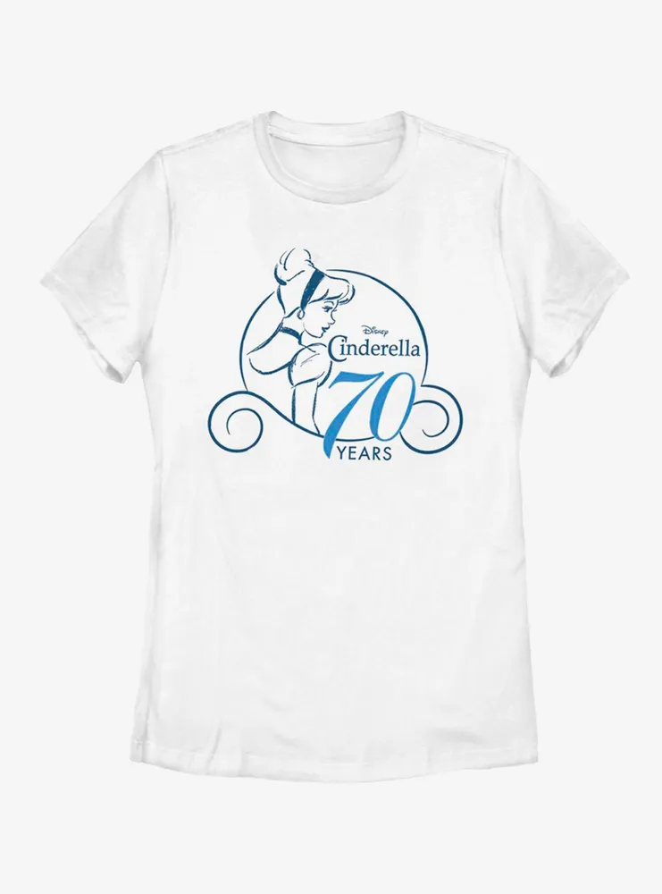 Disney Cinderella Simple Anniversary Womens T-Shirt