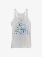 Disney Cinderella Simple Anniversary Womens Tank Top