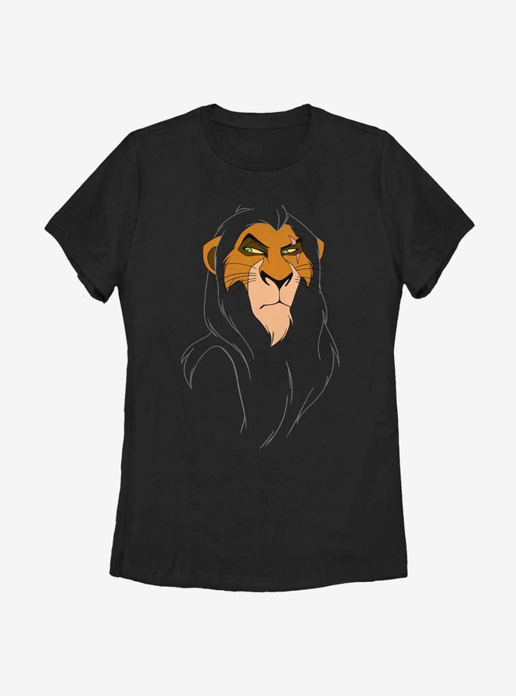 Disney The Lion King Big Face Scar Womens T-Shirt