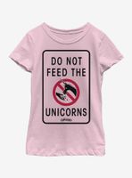 Disney Pixar Onward Don't Feed The Unicorns Youth Girls T-Shirt