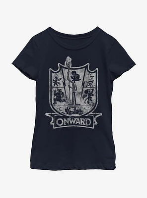Disney Pixar Onward Crest Youth Girls T-Shirt