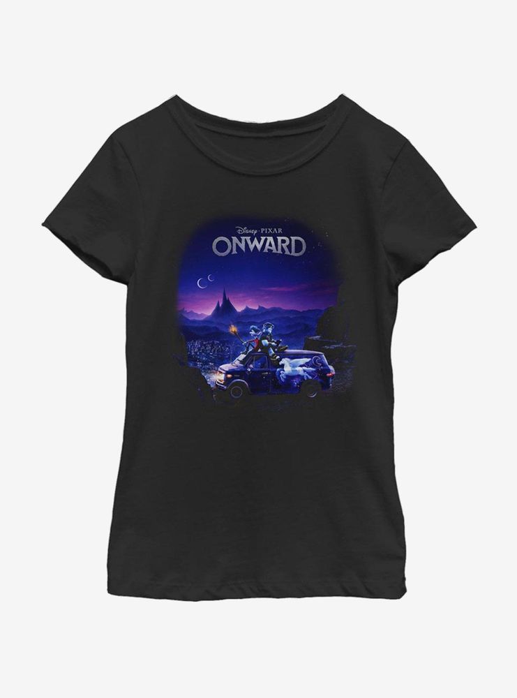 Disney Pixar Onward Poster Knockout Youth Girls T-Shirt