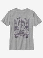 Disney Pixar Onward Charcoal Ian Badge Youth T-Shirt