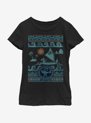 Disney Moana Wayfinding Collage Youth Girls T-Shirt