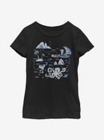 Disney Moana Voyage Collage Youth Girls T-Shirt