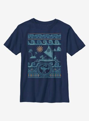 Disney Moana Wayfinding Collage Youth T-Shirt