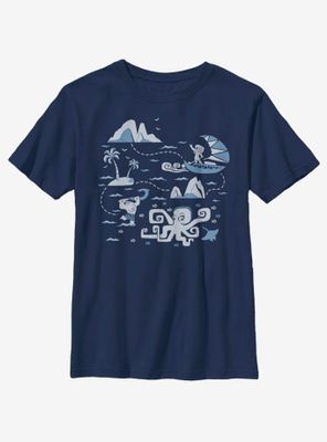 Disney Moana Voyage Collage Youth T-Shirt