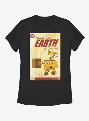 Disney Pixar WALL-E Cleaning The Earth Poster Womens T-Shirt