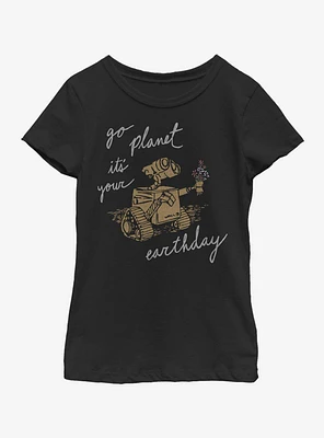 Disney Pixar WALL-E Earth Day Redux Youth Girls T-Shirt