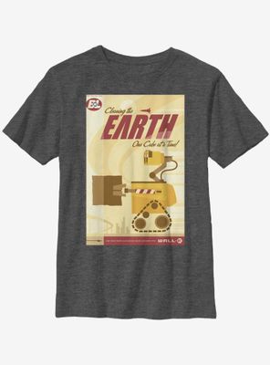 Disney Pixar WALL-E Cleaning The Earth Poster Youth T-Shirt