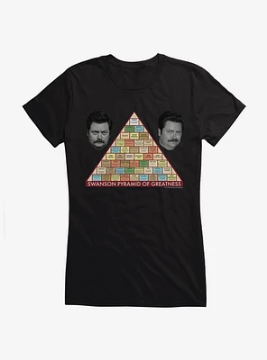 Parks And Recreation Swanson Pyramid Of Greatness Girls T-Shirt