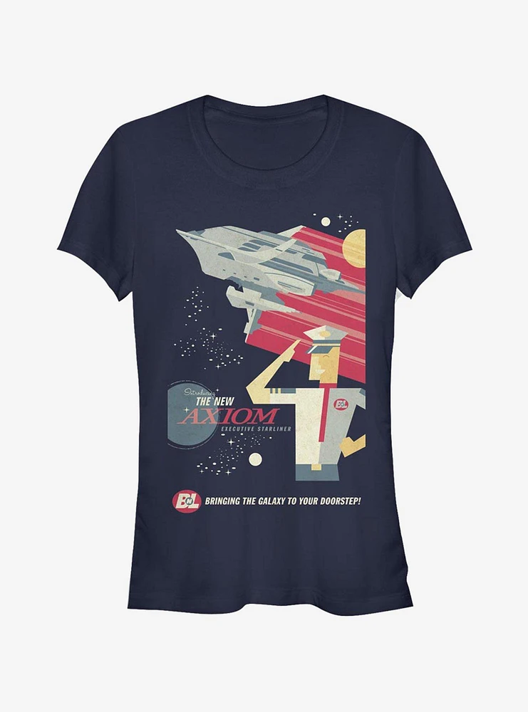 Disney Pixar Wall-E New Axiom Poster Girls T-Shirt