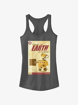 Disney Pixar Wall-E Cleaning The Earth Poster Girls Tank