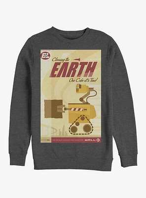 Disney Pixar Wall-E Cleaning The Earth Poster Sweatshirt