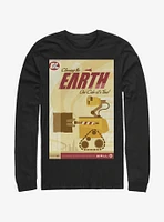 Disney Pixar Wall-E Cleaning The Earth Poster Long-Sleeve T-Shirt