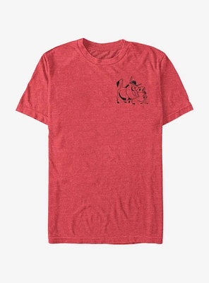 Disney The Lion King Timon And Pumbaa Vintage Line T-Shirt