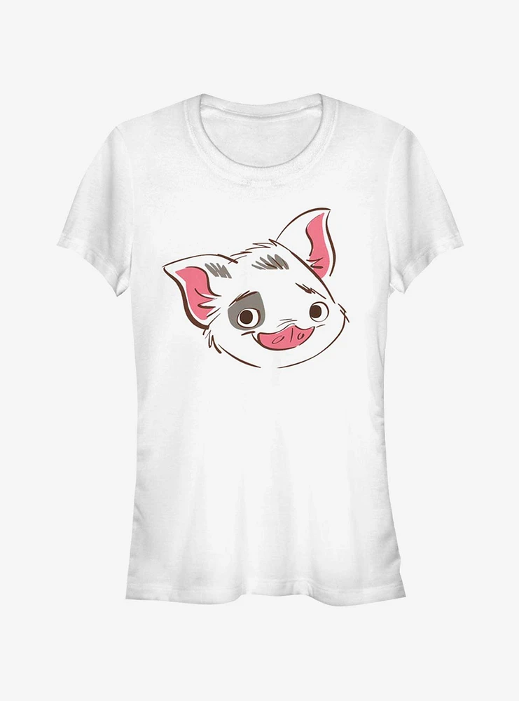 Disney Moana Big Face Pua Girls T-Shirt