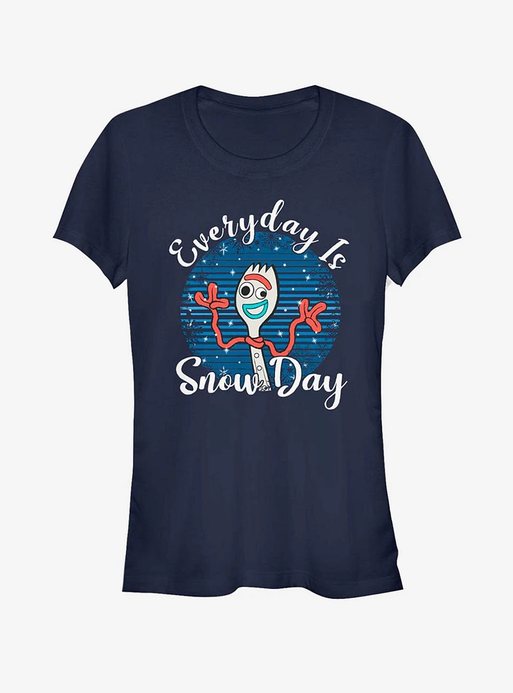 Disney Pixar Toy Story Forky Snow Day Girls T-Shirt