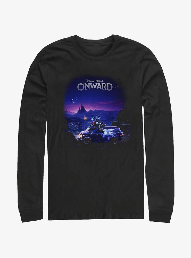 Disney Pixar Onward Poster Knockout Long-Sleeve T-Shirt