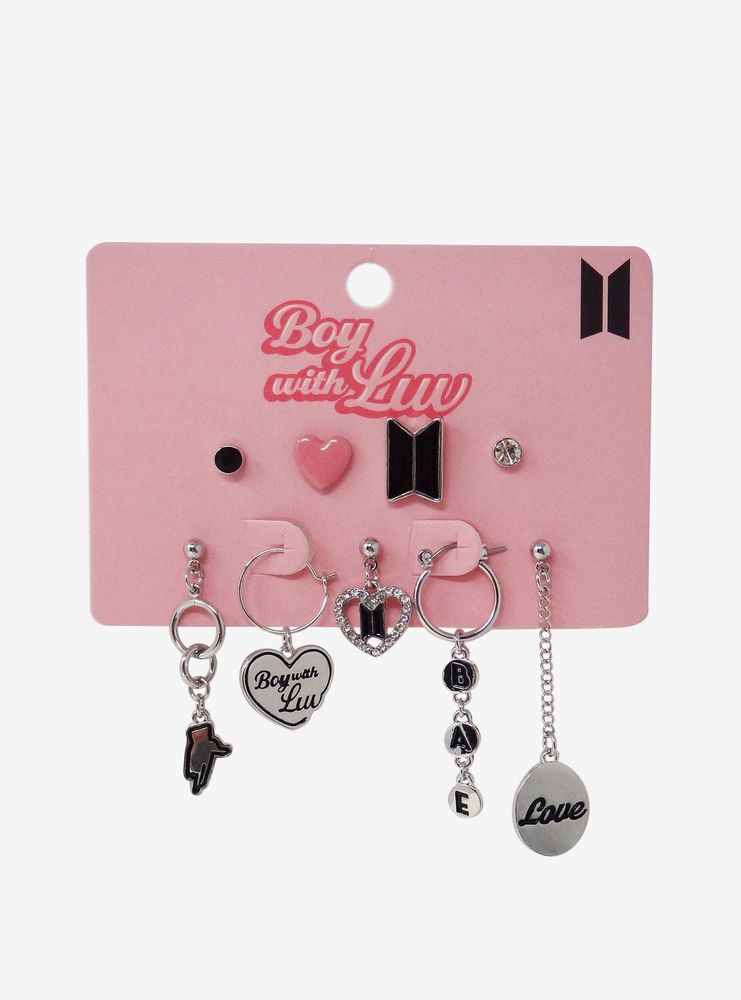 BTS Boy With Luv Mismatched Earring Set