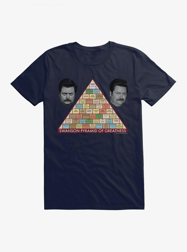 Parks And Recreation Swanson Pyramid Of Greatness T-Shirt