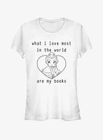 Disney Beauty And The Beast I Love Books Girls T-Shirt