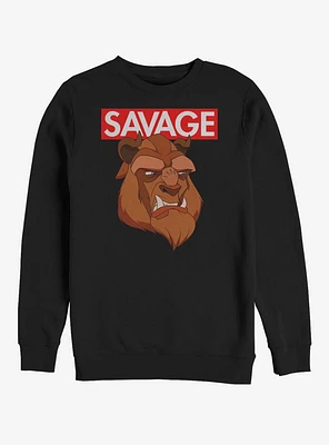 Disney Beauty And The Beast Savage Crew Sweatshirt