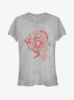 Disney Mulan Mushu Ink Wash Girls T-Shirt