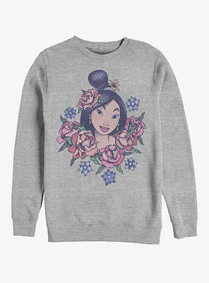 Disney Mulan Floral Crew Sweatshirt