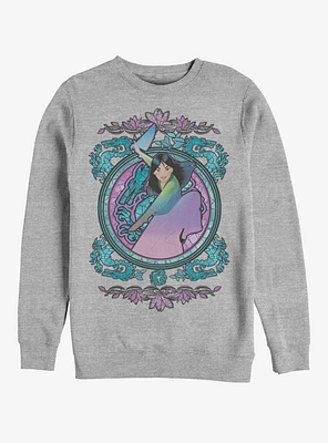 Disney Mulan Stained Glass Crew Sweatshirt