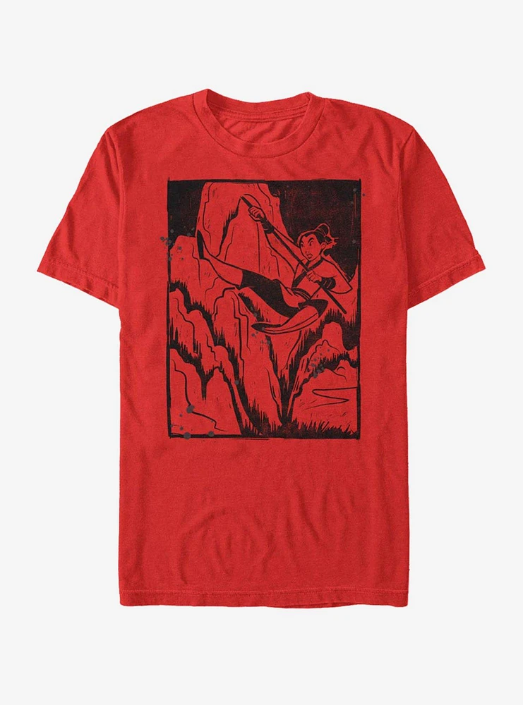 Disney Mulan Ink Woodblock T-Shirt