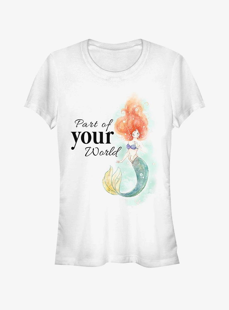 Disney The Little Mermaid Peaceful Ariel World Girls T-Shirt