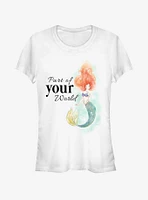 Disney The Little Mermaid Peaceful Ariel World Girls T-Shirt