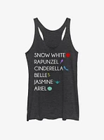 Disney Princess List Girls Tank