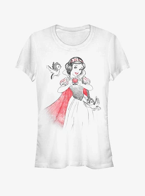 Disney Snow White Sketch Vignette Girls T-Shirt