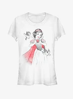 Disney Snow White Sketch Vignette Girls T-Shirt