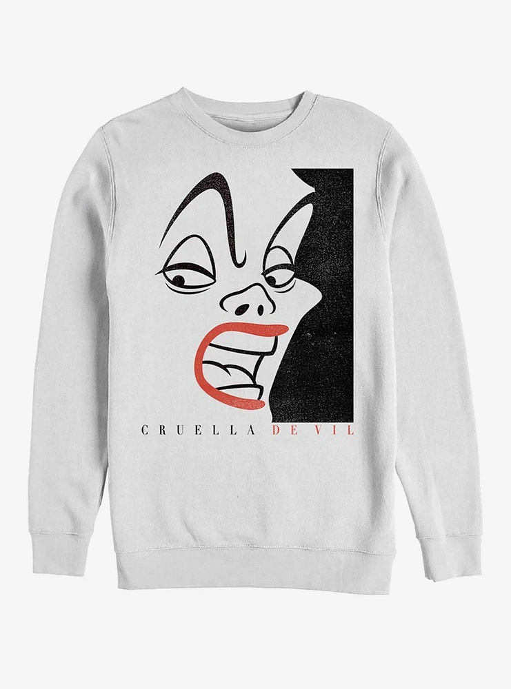 Disney Villains Cruella De Vil Cover Crew Sweatshirt