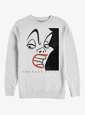 Disney Villains Cruella De Vil Cover Crew Sweatshirt