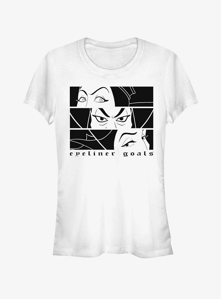 Disney Villains Villian Eyeliner Goals Girls T-Shirt