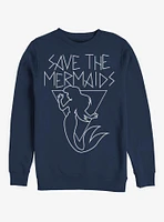 Disney The Little Mermaid Save Mermaids Crew Sweatshirt